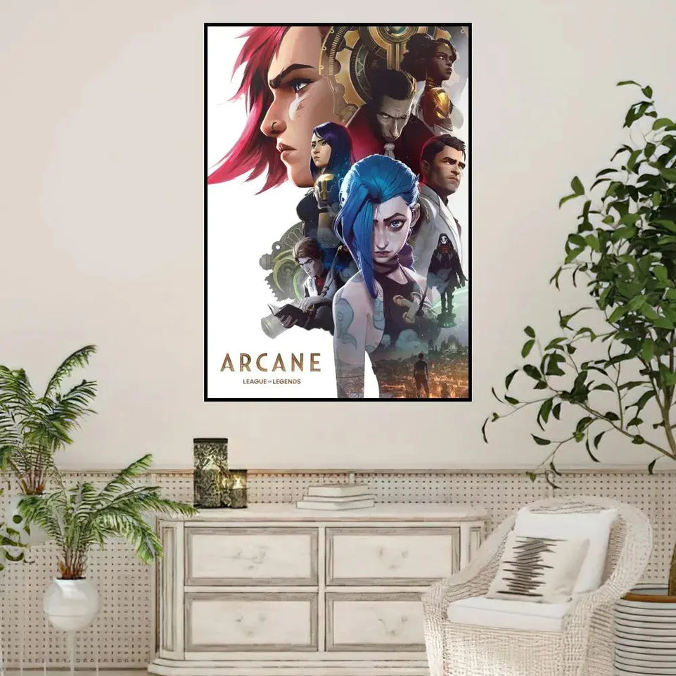 Arcane League of Legends Poster Prints Wall Sticker Painting Bedroom Living Room Decoration Office Home Self Adhesive June Wall Art