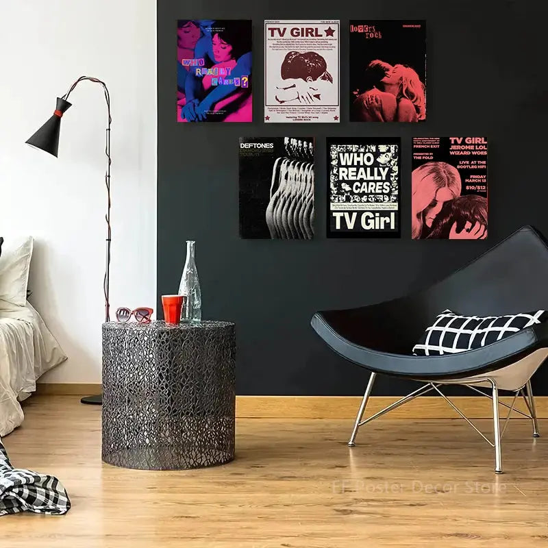 TV Girl Poster Aesthetic Prints Picture Lovers Rock Art Print Posters Room Home Decor Club Bar Cafe Decoration Art Wall Painting June Wall Art