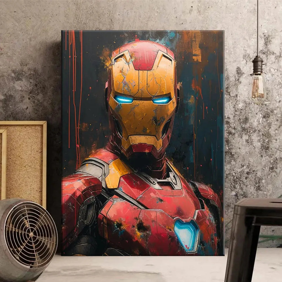 MINISO Poster Marvel Heroes Canvas Wall Art Print Spider-Man Captain America Hulk Art Mural Home Decor Birthday Christmas Gift June Wall Art