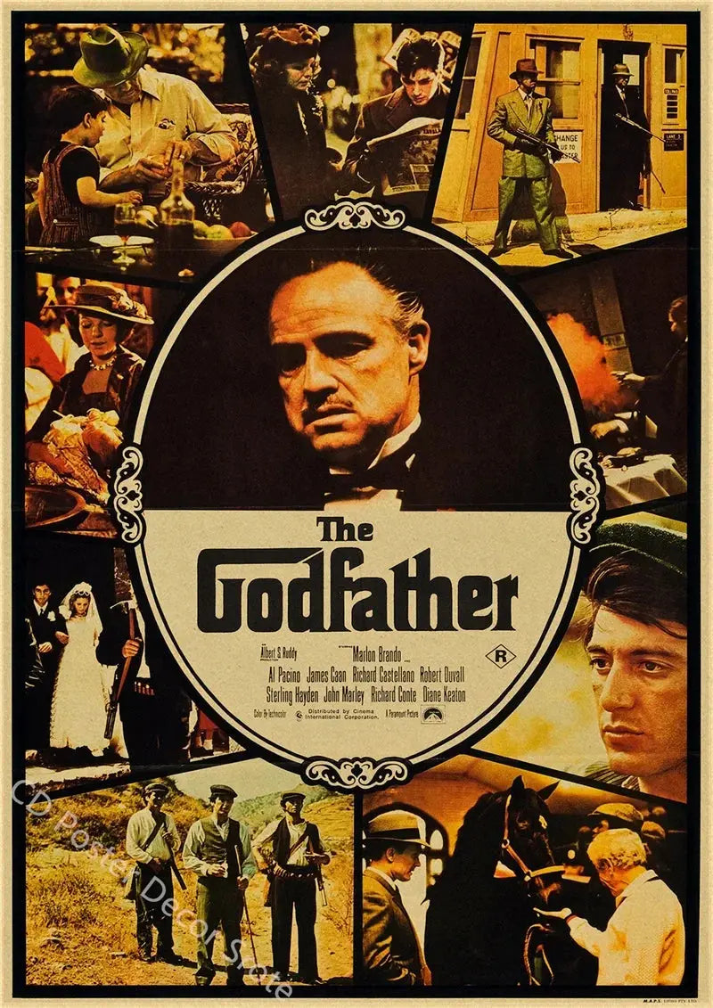 Hot Classic Movie Posters The Office Friends TV Kraft Paper Prints Godfather Vintage Home Room Decor Aesthetic Art Wall Painting June Wall Art