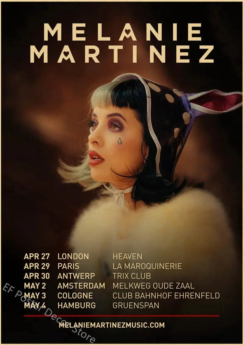 Vintage Singer Poster Retro Music Album Prints Melanie Martinez Pop Home Room Bar Cafe Club Decor Aesthetic Art Wall Painting June Wall Art