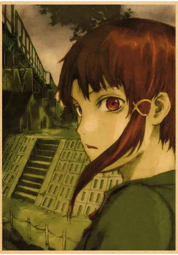 serial experiments lain Poster Anime Wall Art Home Decorative Painting Children's Room Decor Wall Sticker June Wall Art