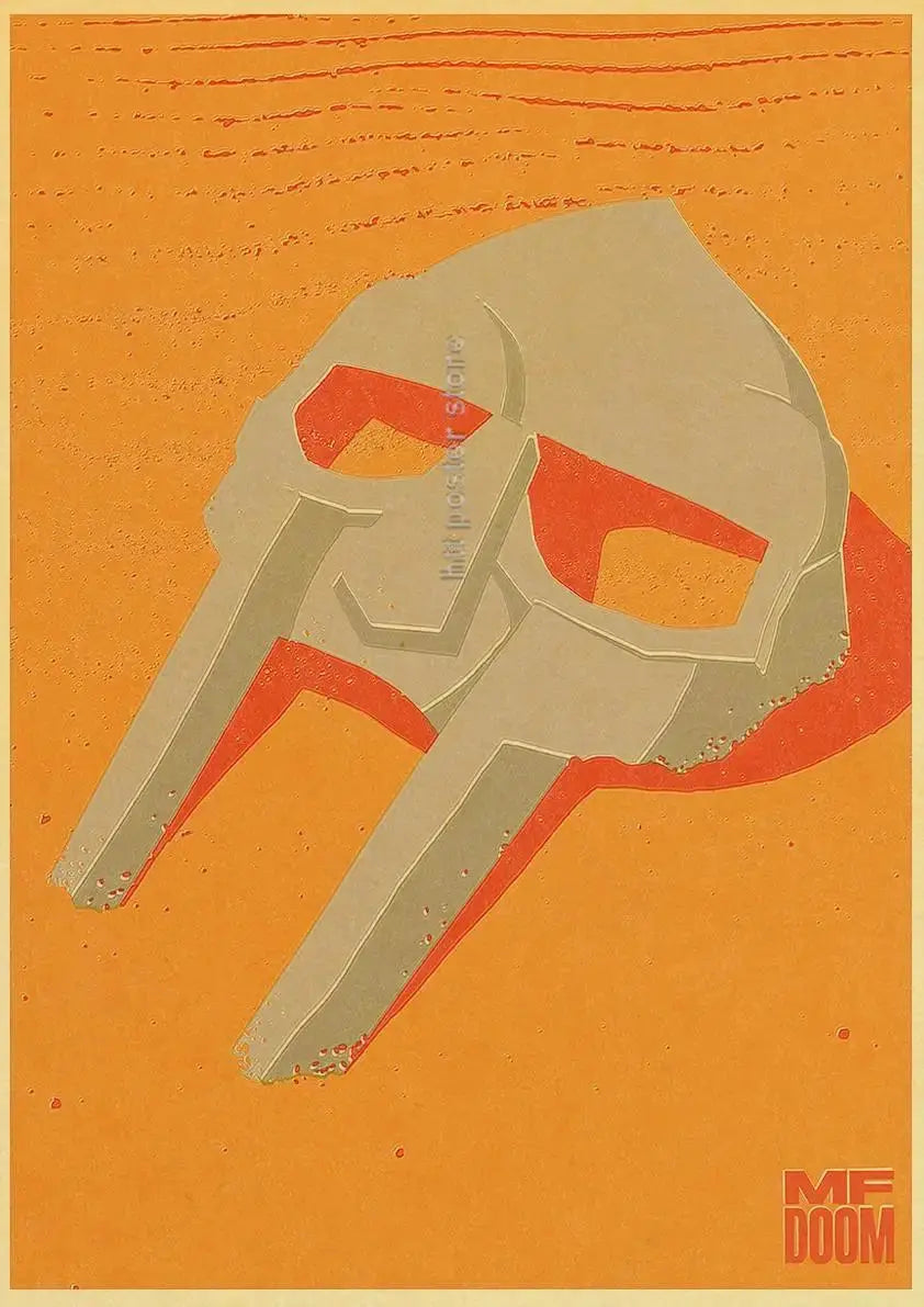 MF Doom Madlib Poster Retro Poster Painting Hip Hop Rap Music Album Star Picture Wall Art For Living Room Home Decor June Wall Art