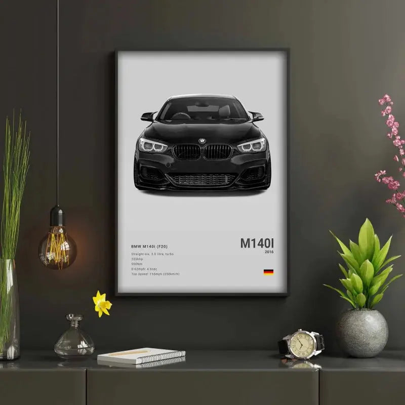 Pop Black And White Poster Wall Art Luxury Supercar F80 M3 M140 GTR HD Oil On Canvas Print Home Living Room Bedroom Decor Gift June Wall Art