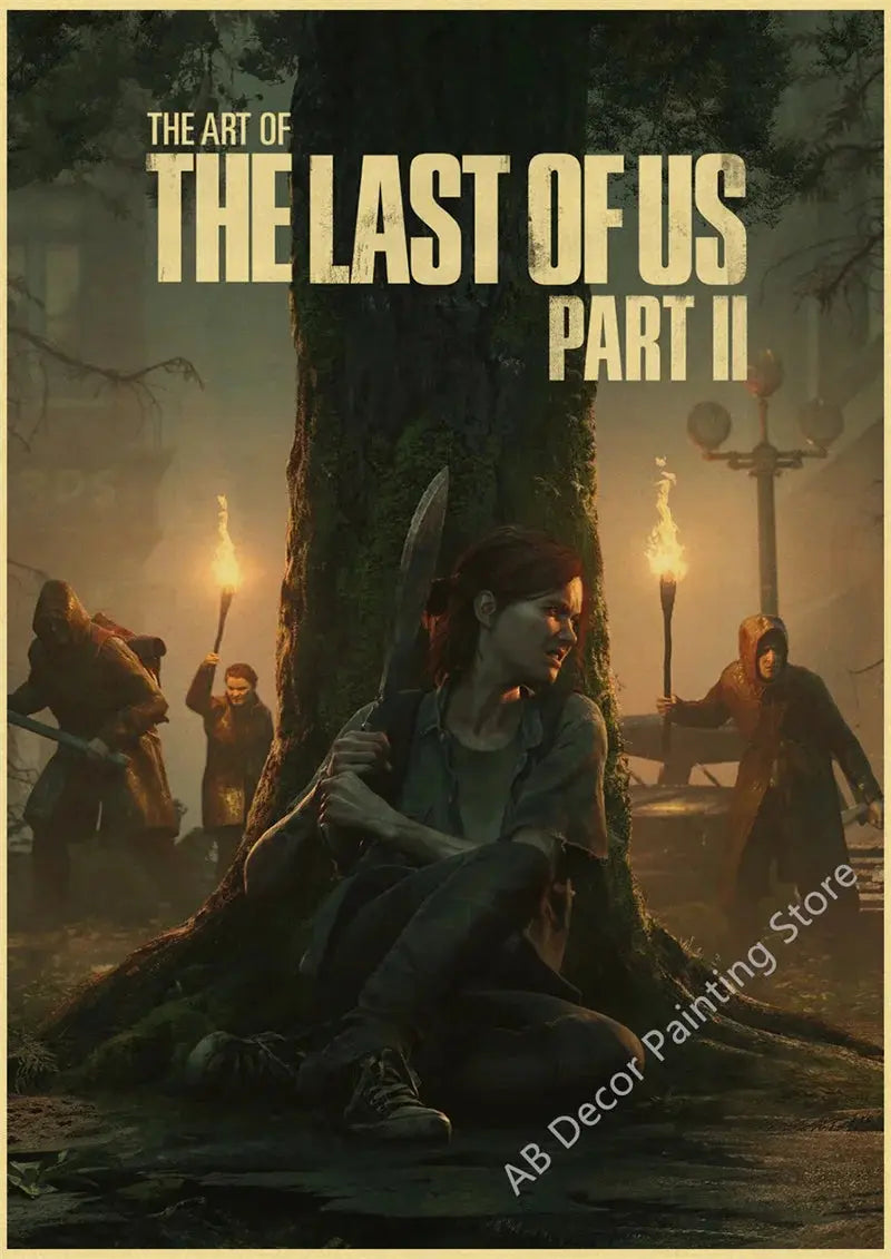 Retro The Last of Us Part 1 2 Poster Kraft Paper Prints Picture DIY Vintage Home Room Bar Cafe Art Wall Decor Aesthetic Painting June Wall Art