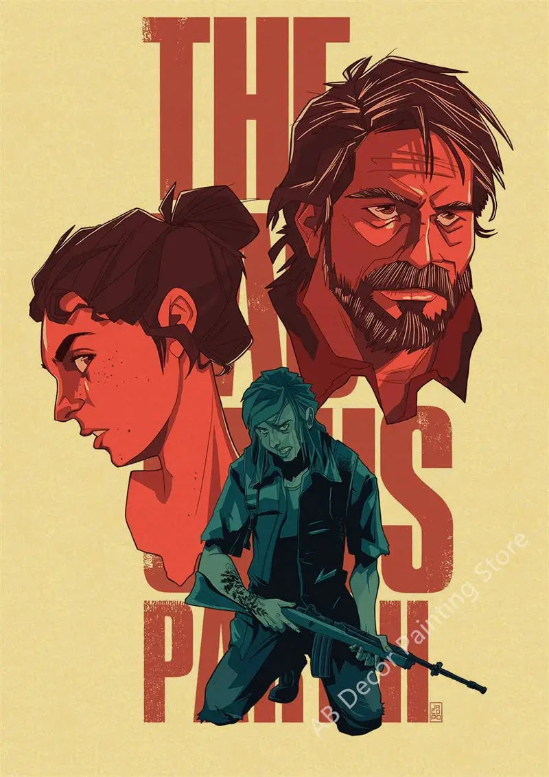 Retro The Last of Us Part 1 2 Poster Kraft Paper Prints Picture DIY Vintage Home Room Bar Cafe Art Wall Decor Aesthetic Painting June Wall Art