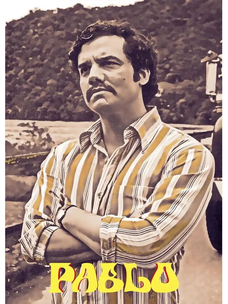 Lord Pablo Escobar Narcos Mugshot Poster Canvas Painting Colombian Drug Gangster Wall Art For Living Room Home Decoration June Wall Art