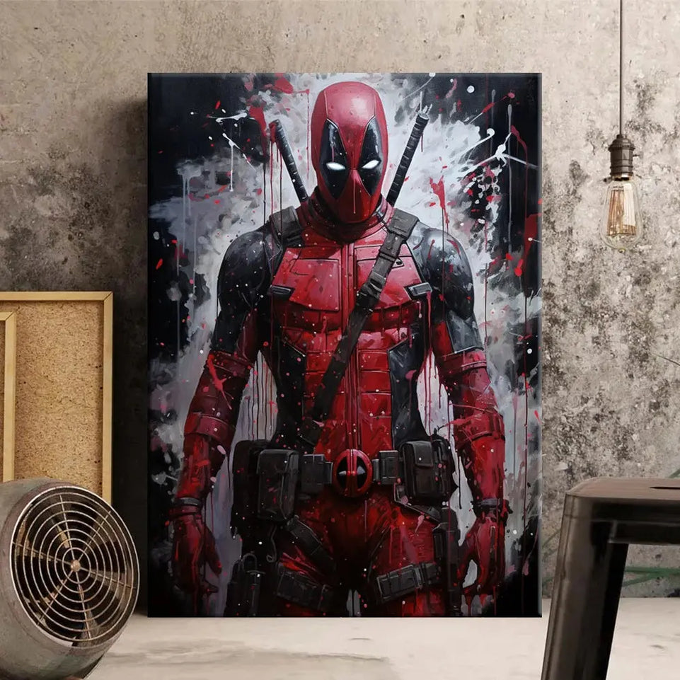 MINISO Poster Marvel Heroes Canvas Wall Art Print Spider-Man Captain America Hulk Art Mural Home Decor Birthday Christmas Gift June Wall Art