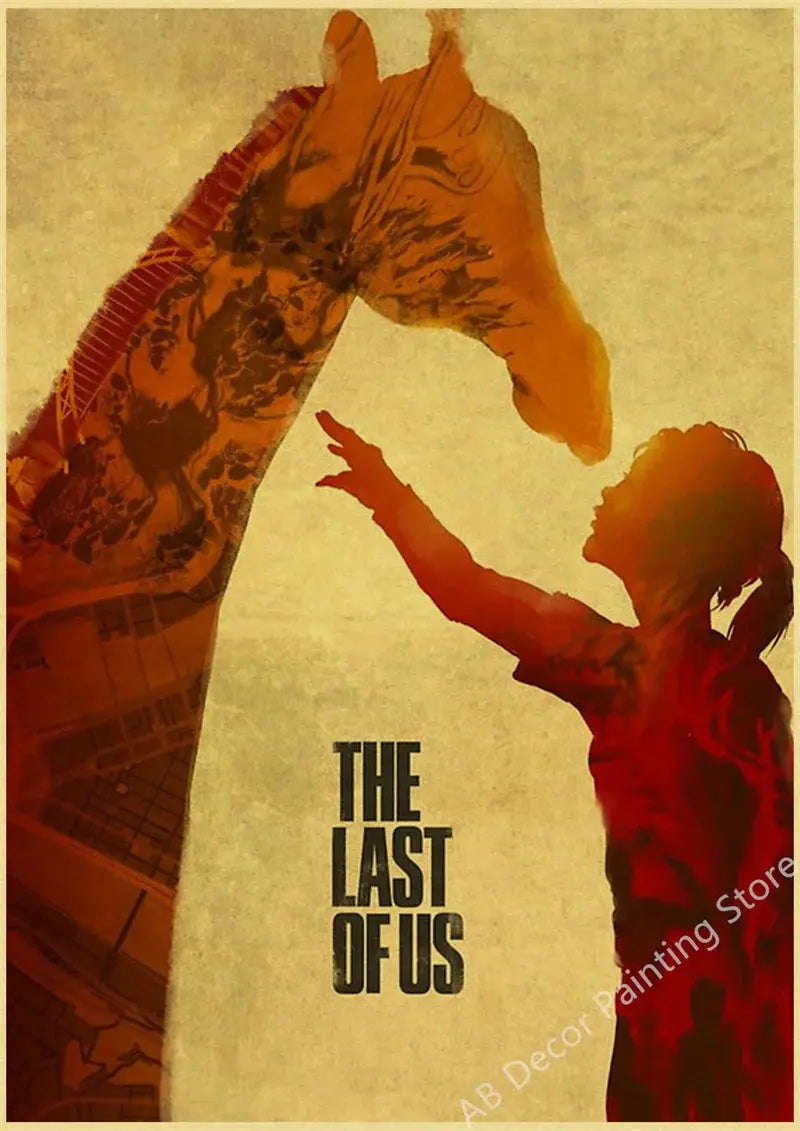 Hot The Last of Us Part 1 2 Poster Abby Ellie Retro Kraft Paper Prints Vintage Home Room Bar Cafe Club Decor Art Wall Painting June Wall Art
