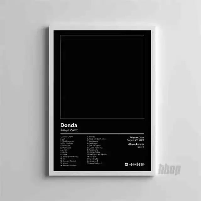 Pop Rapper Kanye West Music Album Poster Aesthetic Hip Hop Comics Cover Graduation Ghosts Donda Canvas Print Wall Art Room Decor June Wall Art