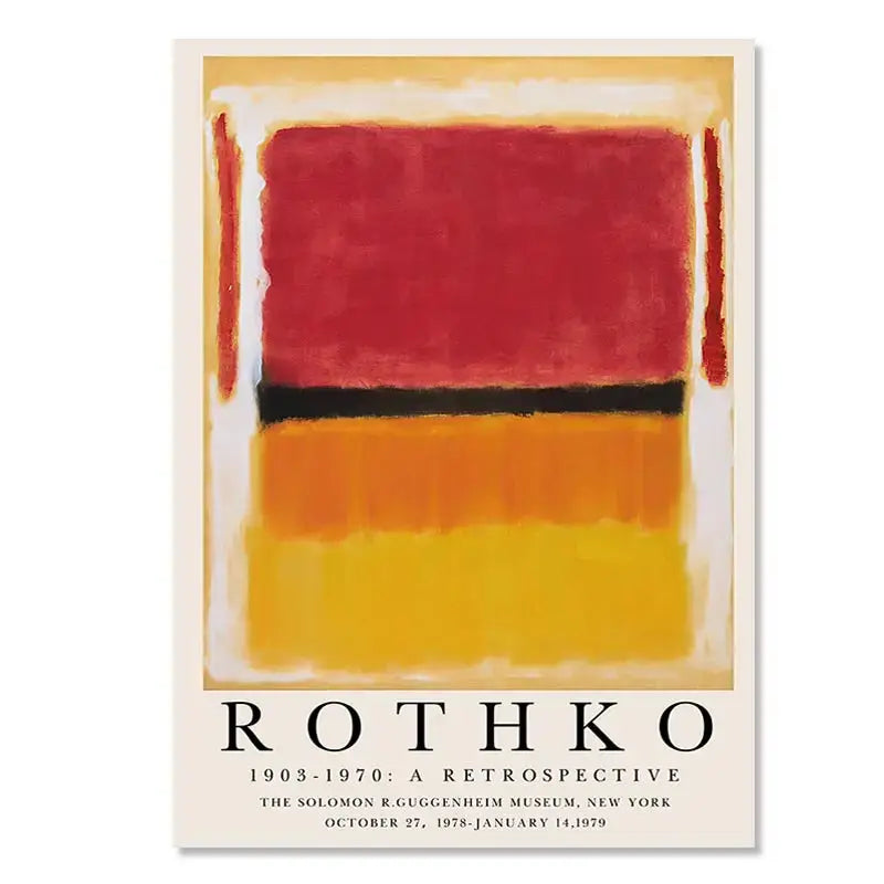 Abstract Yayoi Kusama Orange Wall Art Matisse Mark Rothko Posters and Prints Flower Market Canvas Painting Mural Decoration June Wall Art