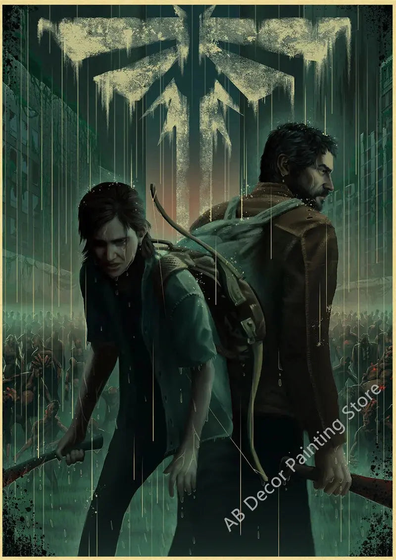 Retro The Last of Us Part 1 2 Poster Kraft Paper Prints Picture DIY Vintage Home Room Bar Cafe Art Wall Decor Aesthetic Painting June Wall Art