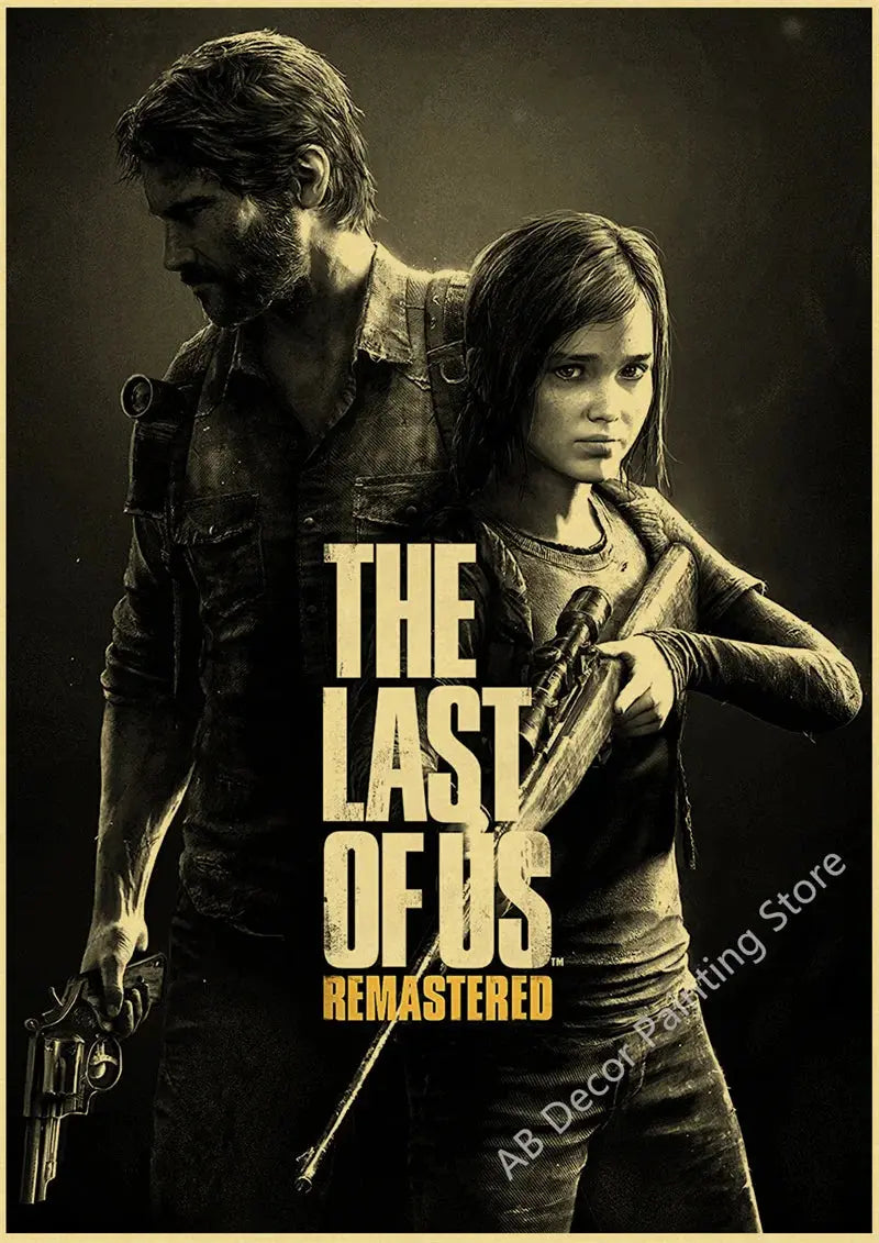 Retro The Last of Us Part 1 2 Poster Kraft Paper Prints Picture DIY Vintage Home Room Bar Cafe Art Wall Decor Aesthetic Painting June Wall Art
