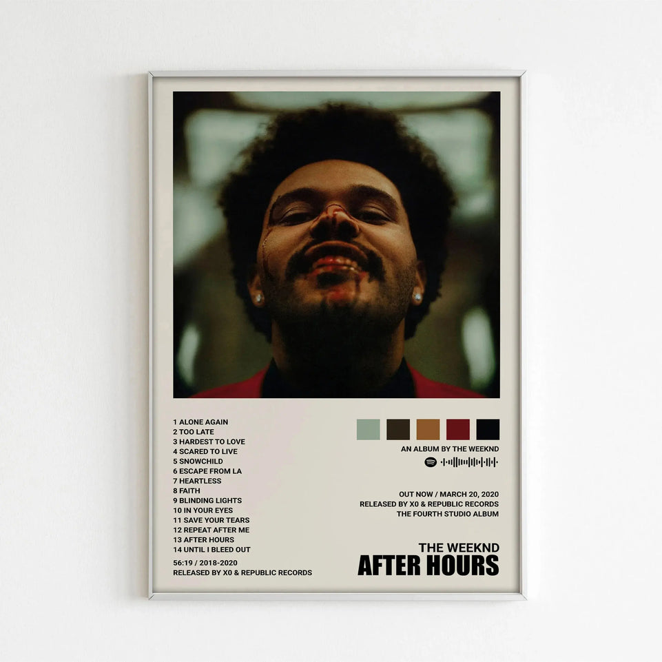 Music Album Star The Weeknd Hip Hop Print Posters For Living Room Canvas Painting Art Home Decoration Wall Decor Picture Gift June Wall Art