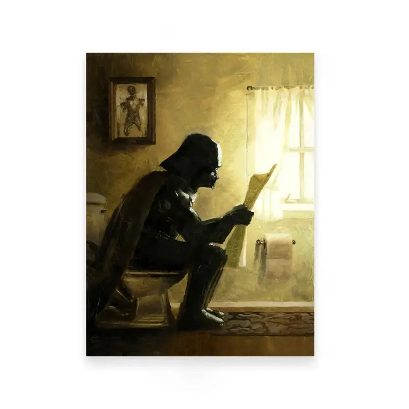 Darth Vader Star Wars Bathroom Art Prints Watercolor Boba Fett Poster Funny Toilet Sign Canvas Painting Restroom Wall Decor June Wall Art