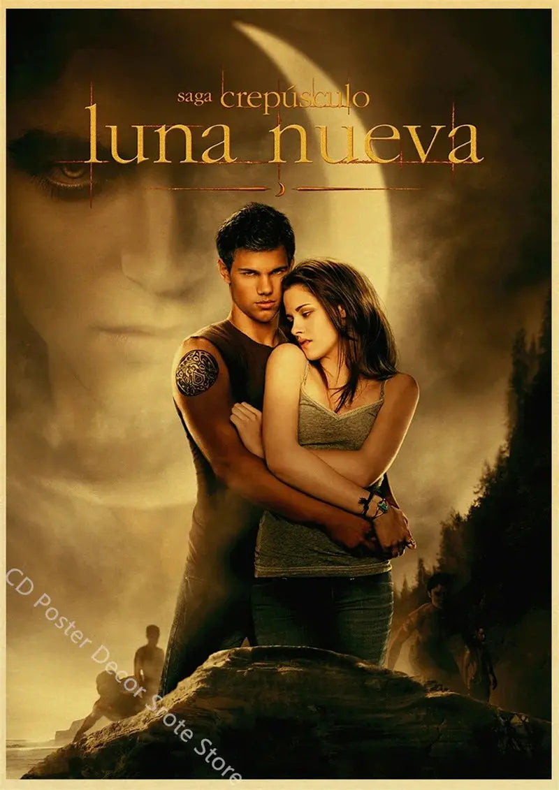 Movie Twilight Poster Edward Bella Retro Kraft Paper Prints Picture DIY Film Vintage Room Home Bar Cafe Art Wall Decor Painting June Wall Art