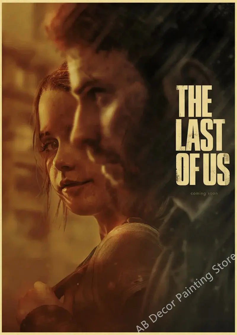 Hot The Last of Us Part 1 2 Poster Abby Ellie Retro Kraft Paper Prints Vintage Home Room Bar Cafe Club Decor Art Wall Painting June Wall Art
