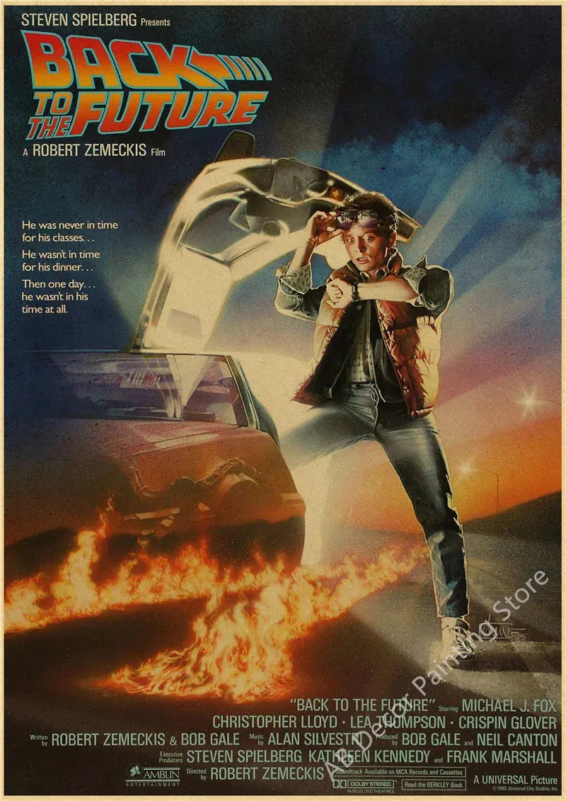 Back To The Future 1 2 3 Movie Posters Kraft Paper Prints Vintage Home Room Cafe Bar Art Wall Decor Aesthetic Painting Picture June Wall Art