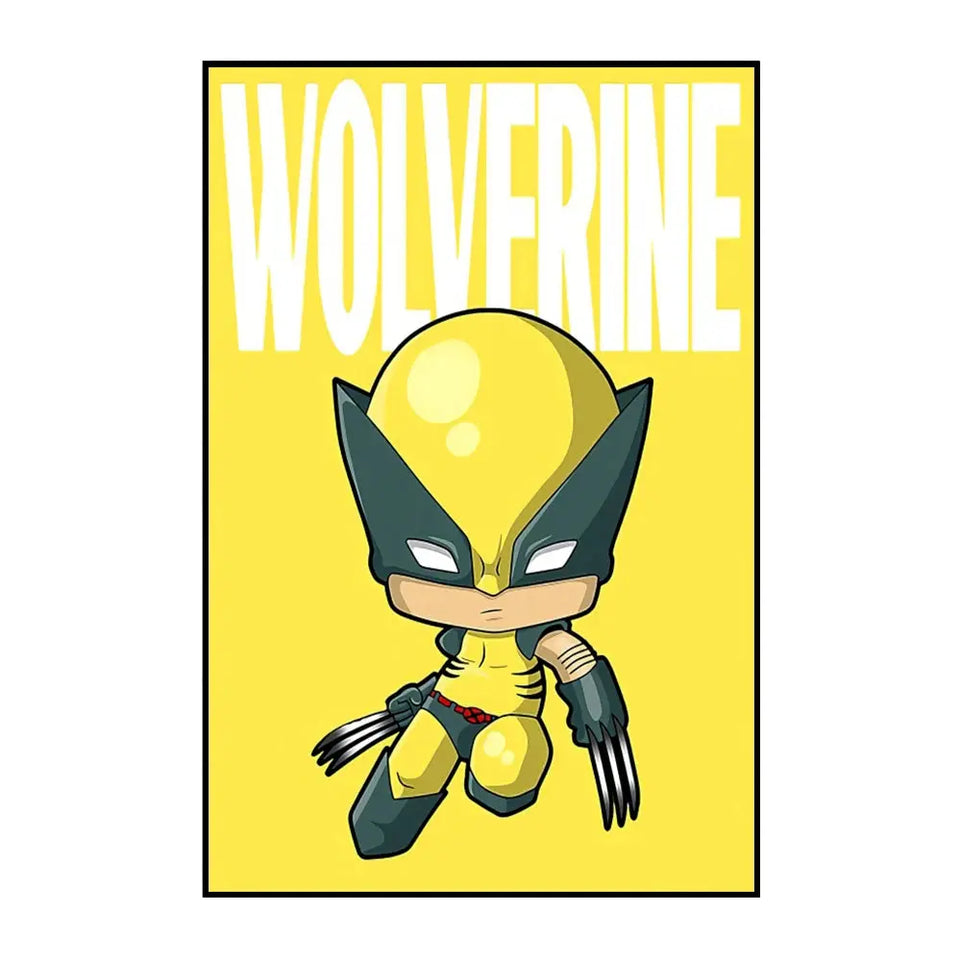 MINISO Marvel Wall Art Posters SpiderMan Iron Man Avengers Superhero Disney Kid Room Decor Cartoon Canvas Painting Picture Print June Wall Art
