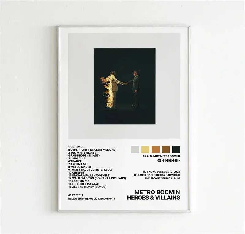 Scandinavian Minimalist Wall Art Pop Rapper Metro Boomin Music Album HD Canvas Poster Print Home Bedroom Living Room Decoration June Wall Art