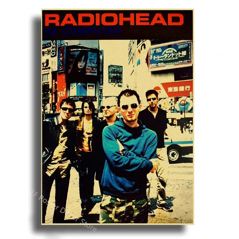Rock Band Radiohead Music Art Poster Retro Prints Album Posters Vintage Home Room Bar Cafe Decor Aesthetic Picture Wall Painting June Wall Art