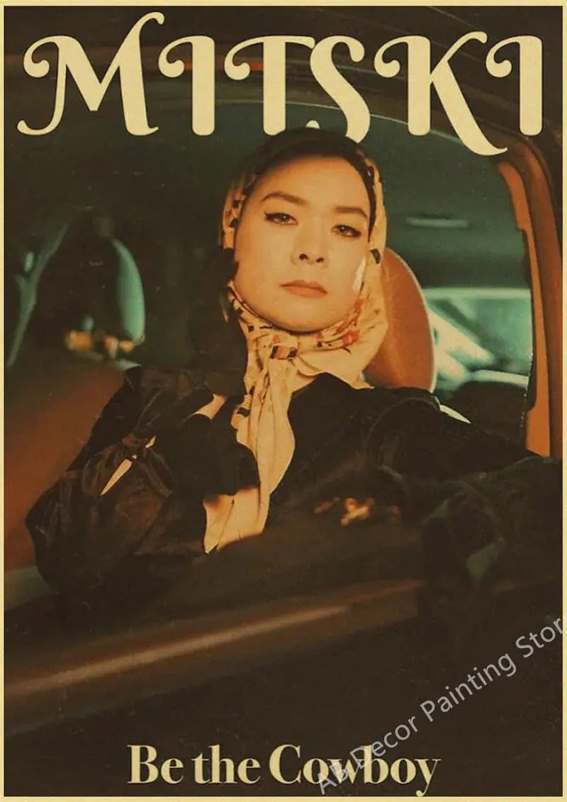 Mitski Retro Poster Be The Cowboy/Nobody/Lush Kraft Paper Prints Vintage Aesthetic Home Room Cafe Bar Art Wall Decor Painting June Wall Art