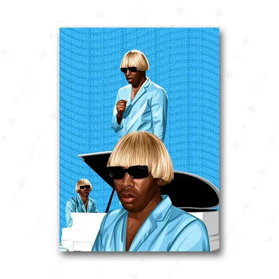 Tyler The Creator Frank Blonde Poster Hip Hop Rapper Singer Star Band Music Cover Wall Art Canvas Painting Cafe Home Room Decor June Wall Art