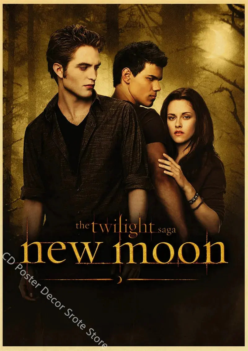 Movie Twilight Poster Edward Bella Retro Kraft Paper Prints Picture DIY Film Vintage Room Home Bar Cafe Art Wall Decor Painting June Wall Art