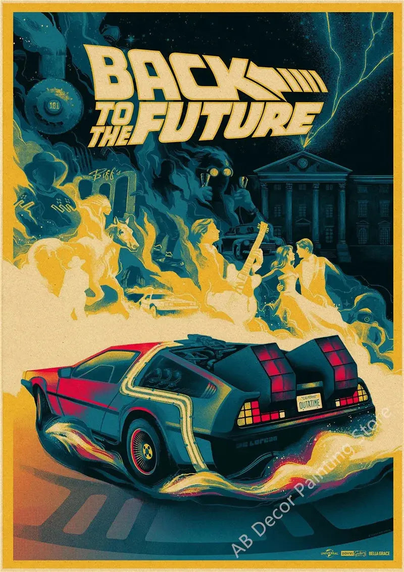 Back To The Future 1 2 3 Movie Posters Kraft Paper Prints Vintage Home Room Cafe Bar Art Wall Decor Aesthetic Painting Picture June Wall Art