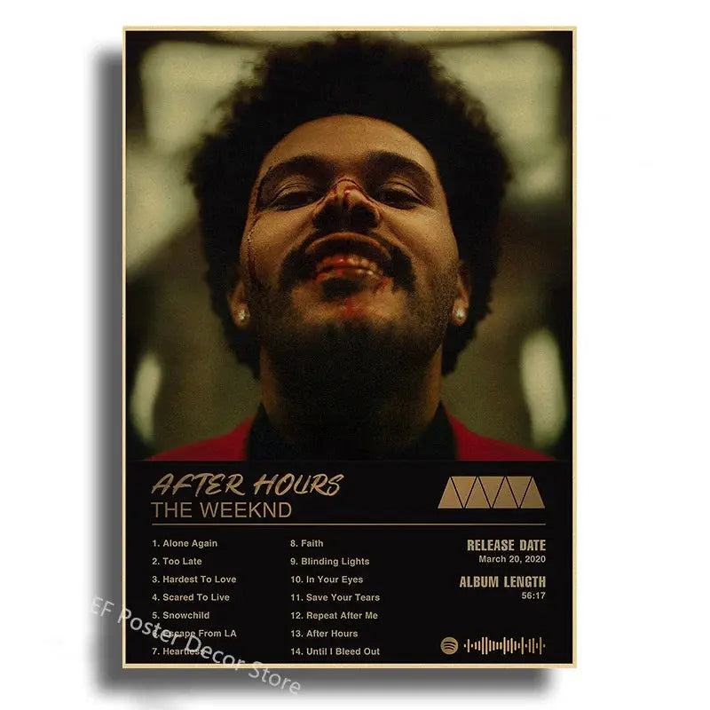 Singer Album Cover Poster Music Prints Custom Album Posters Hip Hop Vintage Room Home Decor Retro Kraft Paper Art Wall Painting June Wall Art