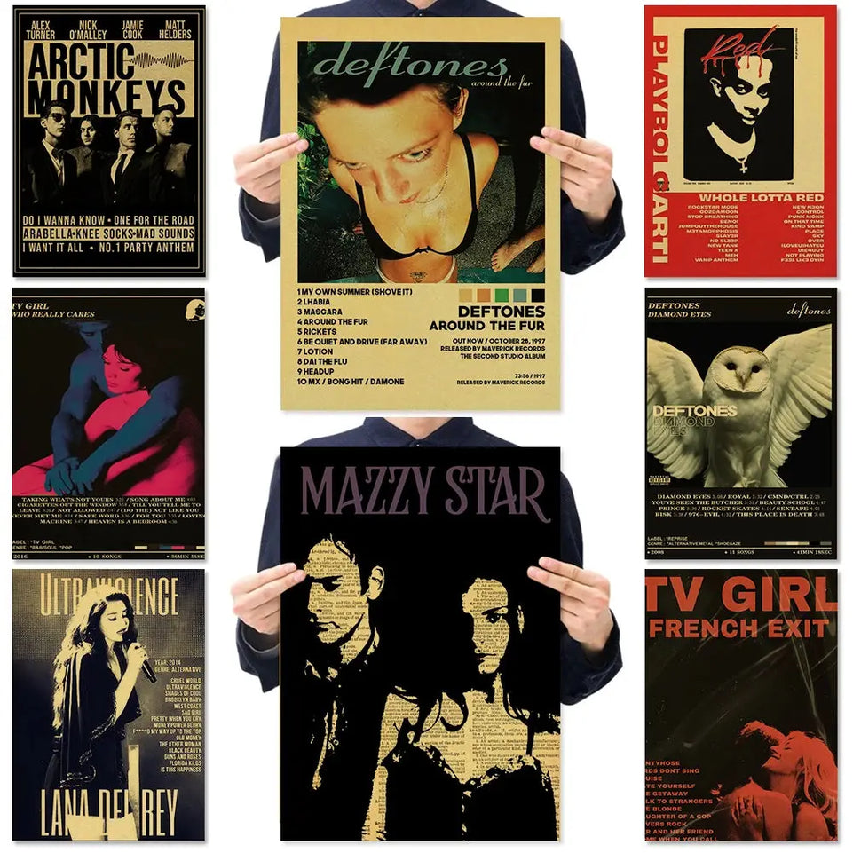 Mitski Drake Deftones Band Girl Lovers Poster Aesthetic Music AlbumRapper Canvas Painting Room Wall Decor Posters for Wall June Wall Art