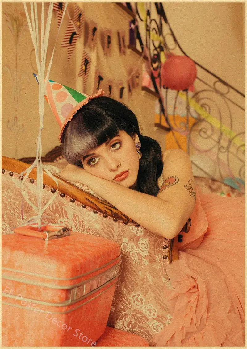 Vintage Singer Poster Retro Music Album Prints Melanie Martinez Pop Home Room Bar Cafe Club Decor Aesthetic Art Wall Painting June Wall Art