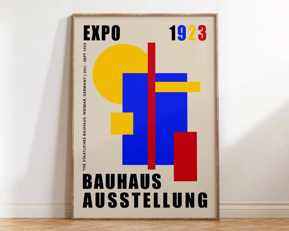 Modernist Bauhaus Geometric Canvas Poster Living Room Wall Art Retro Prints Mid Century Home Decorative Wall Art Painting June Wall Art