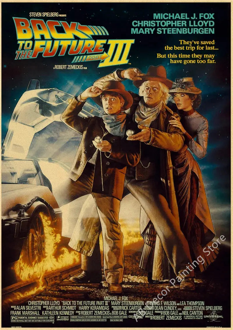 Back To The Future 1 2 3 Movie Posters Kraft Paper Prints Vintage Home Room Cafe Bar Art Wall Decor Aesthetic Painting Picture June Wall Art