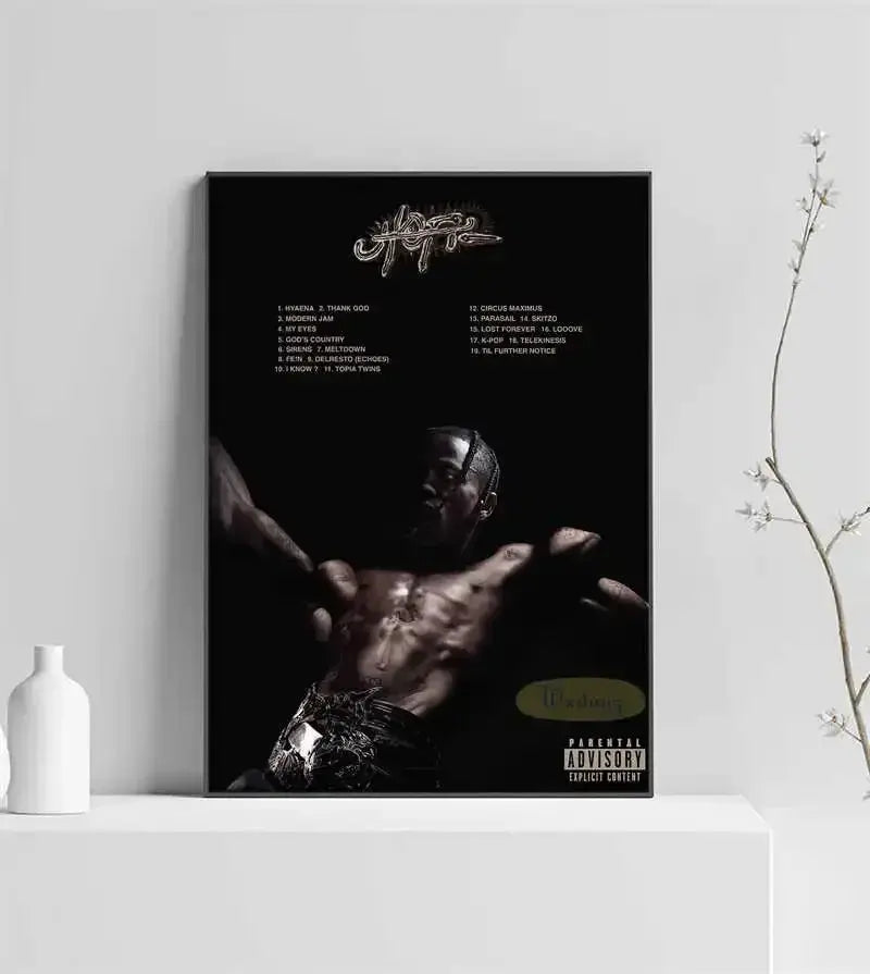 Modern Pop Rap Wall Art Hip Hop Artist Bad Bunny Kanye West Poster Hot HD Painting on Canvas Music Album Cover Home Decor Gift June Wall Art