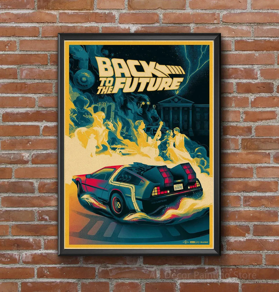 Back To The Future 1 2 3 Movie Posters Kraft Paper Prints Vintage Home Room Cafe Bar Art Wall Decor Aesthetic Painting Picture June Wall Art