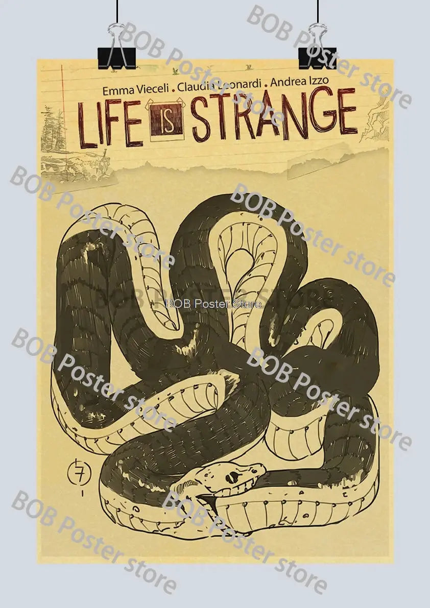 Classic Life is Strange 1 2 Before the Storm Video Game Kraft Poster Painting Wall Sticker Art Picture Game Room Home Gift Decor June Wall Art