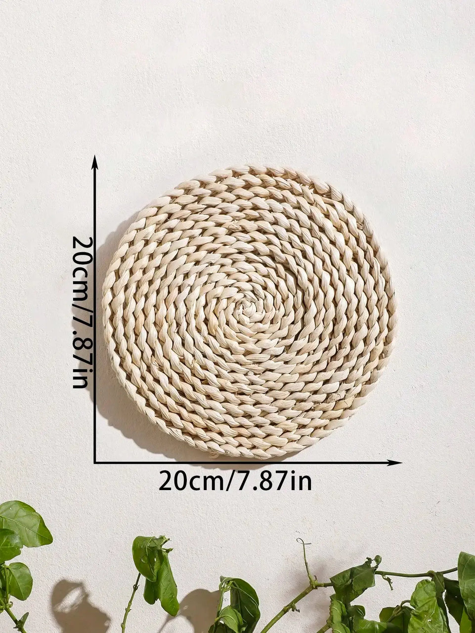Seagrass Wall Hanging Decor Wall Basket Boho Home Decoration Handmade Natural Wall Art for Kitchen Bedroom Living Room Ornament June Wall Art