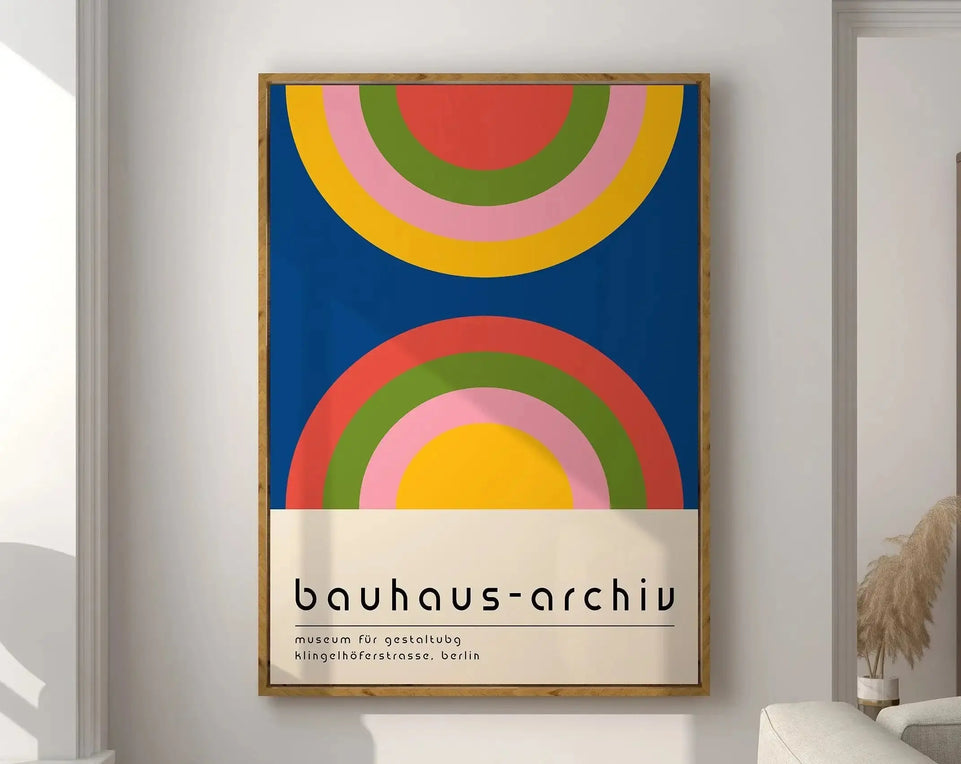 Modernist Bauhaus Geometric Canvas Poster Living Room Wall Art Retro Prints Mid Century Home Decorative Wall Art Painting June Wall Art