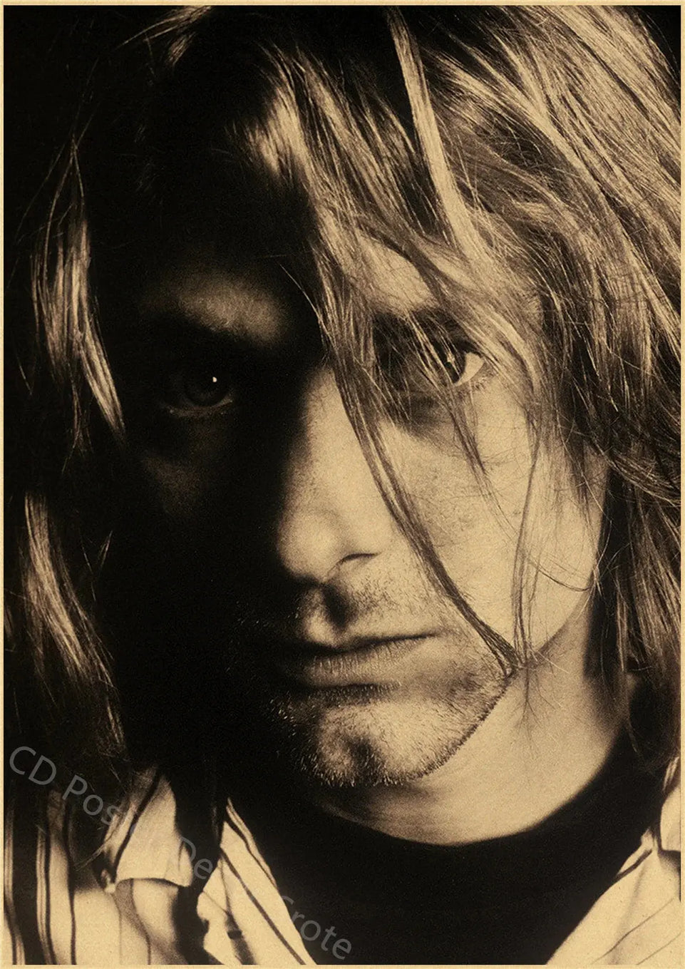 Singer Kurt Cobain Retro Poster Kraft Paper Prints and Posters DIY Vintage Home Room Bar Cafe Decor Aesthetic Art Wall Painting June Wall Art