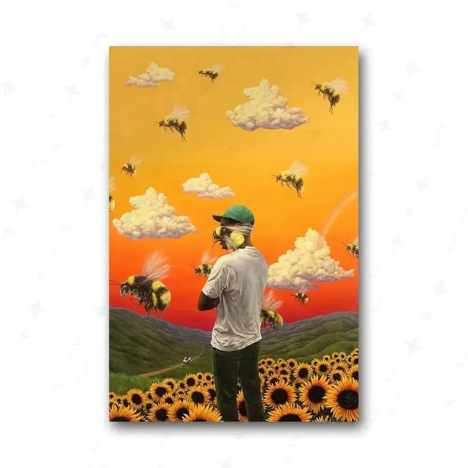 Tyler The Creator Frank Blonde Poster Hip Hop Rapper Singer Star Band Music Cover Wall Art Canvas Painting Cafe Home Room Decor June Wall Art
