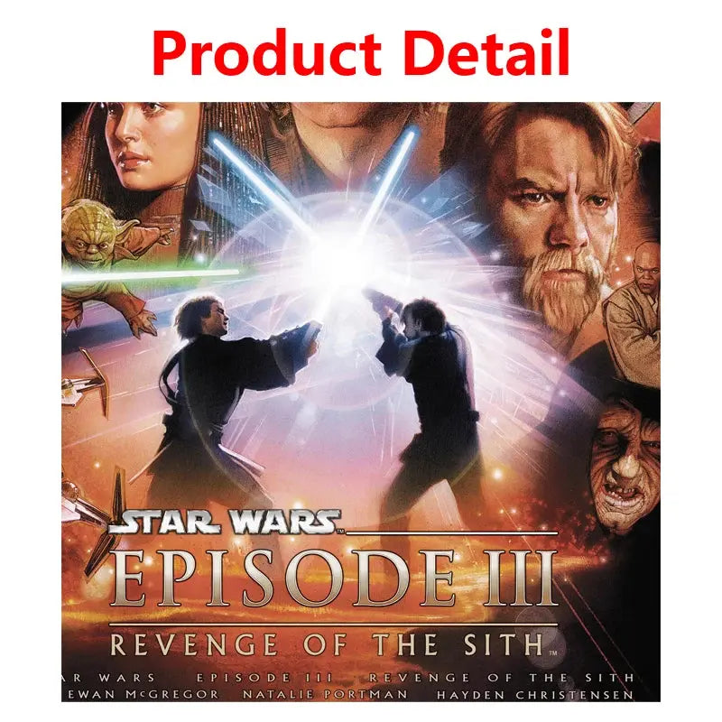 Star Wars Revenge of the Sith Poster Vintage Movie Art Prints Retro Star Wars Canvas Painting Living Room Wall Pictures Decor June Wall Art
