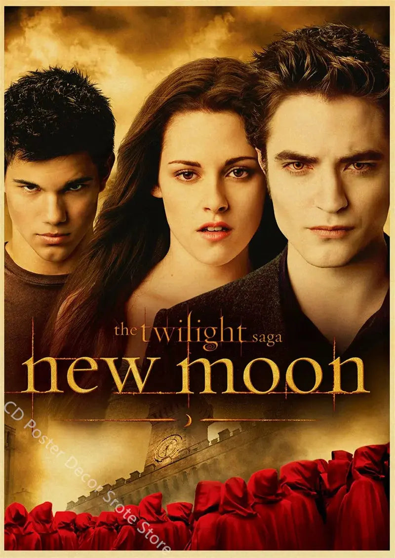 Movie Twilight Poster Edward Bella Retro Kraft Paper Prints Picture DIY Film Vintage Room Home Bar Cafe Art Wall Decor Painting June Wall Art