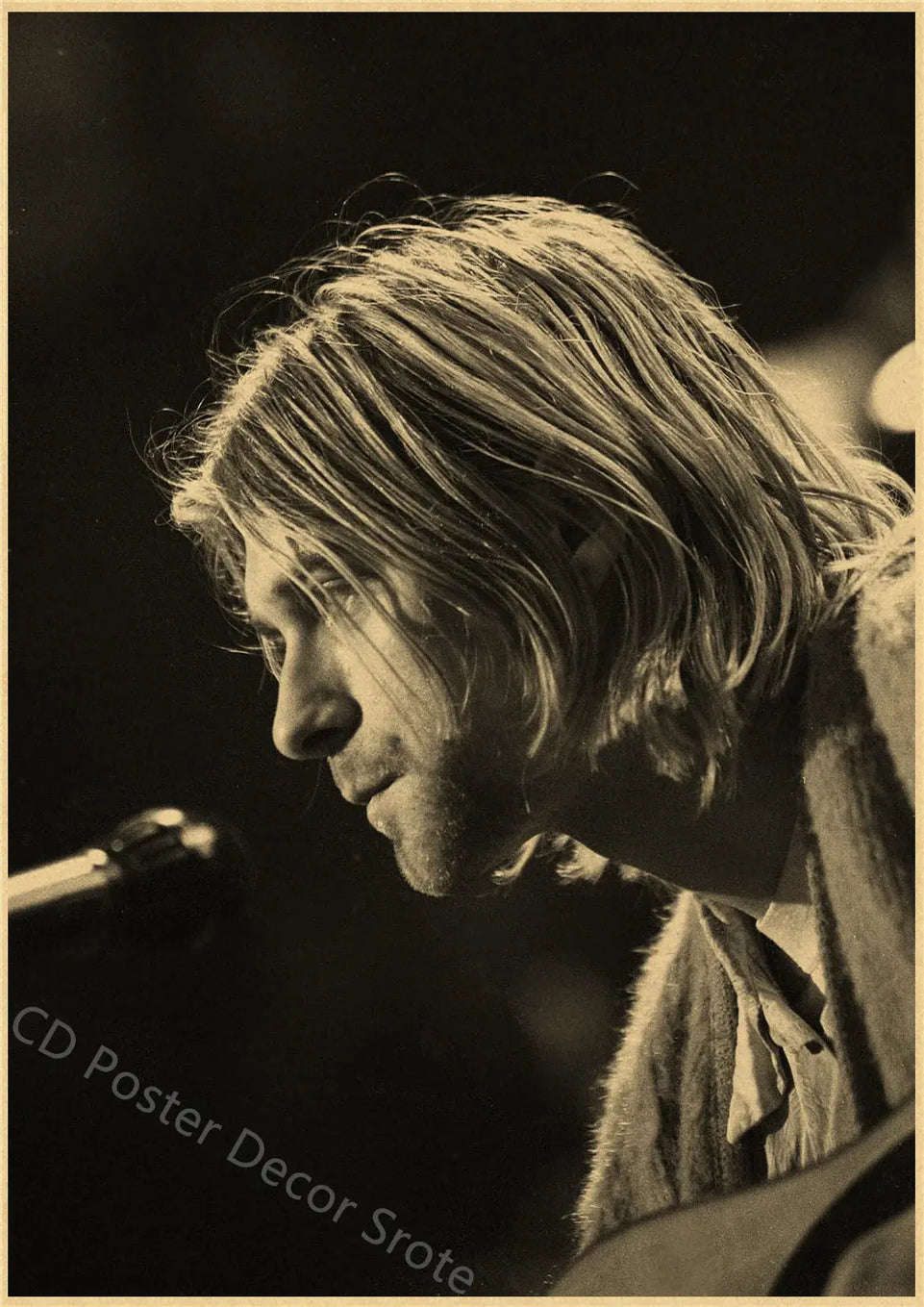 Singer Kurt Cobain Retro Poster Kraft Paper Prints and Posters DIY Vintage Home Room Bar Cafe Decor Aesthetic Art Wall Painting June Wall Art