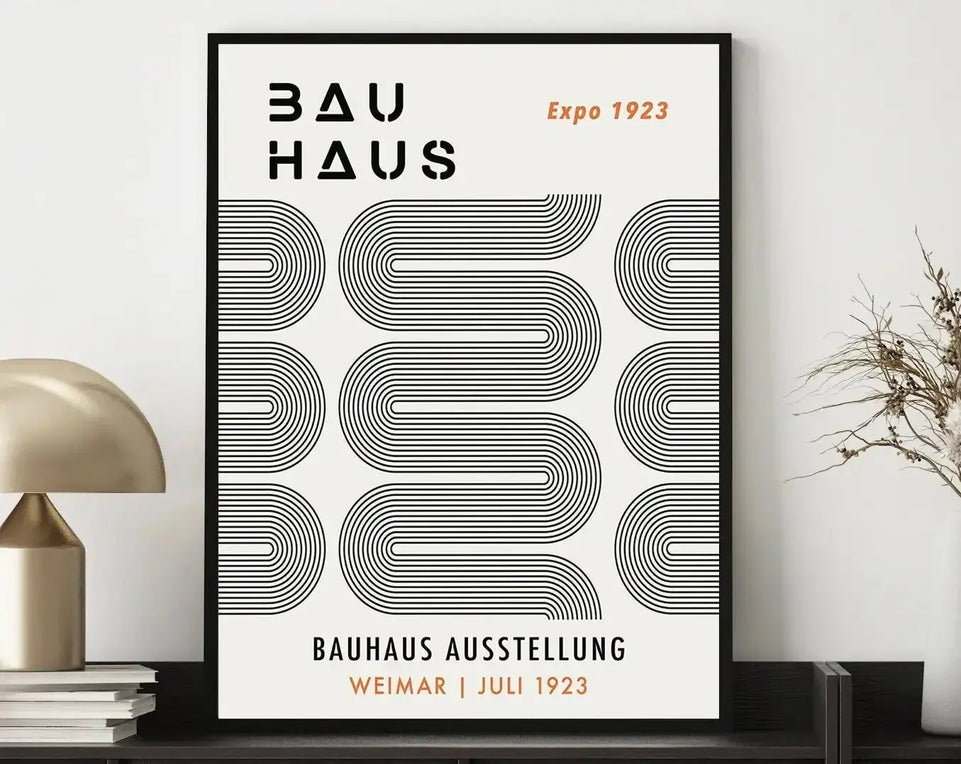 Modernist Bauhaus Geometric Canvas Poster Living Room Wall Art Retro Prints Mid Century Home Decorative Wall Art Painting June Wall Art