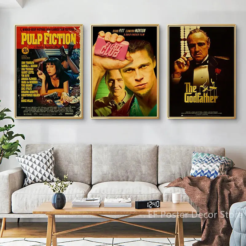 Classic Film Poster Prints Vintage Home Room Art Wall Decor Jennifer's Body/Jaws/Leon Movie Theater Painting Nostalgic Printings June Wall Art
