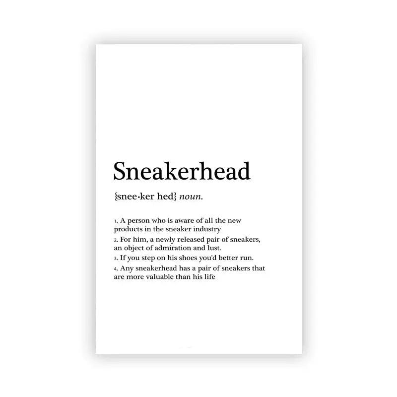 Fashion Sneaker Box Wall Posters Art Prints Modern Sneakerhead Quote Canvas Painting Wall Pictures Teenager Boys Room Decor June Wall Art