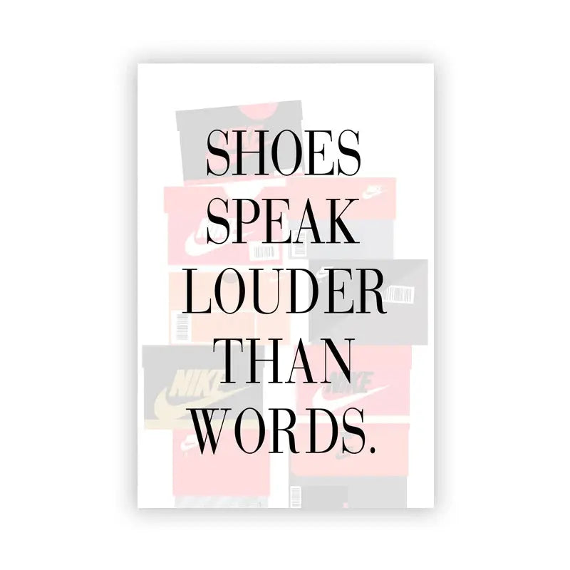 Fashion Sneaker Box Wall Posters Art Prints Modern Sneakerhead Quote Canvas Painting Wall Pictures Teenager Boys Room Decor June Wall Art