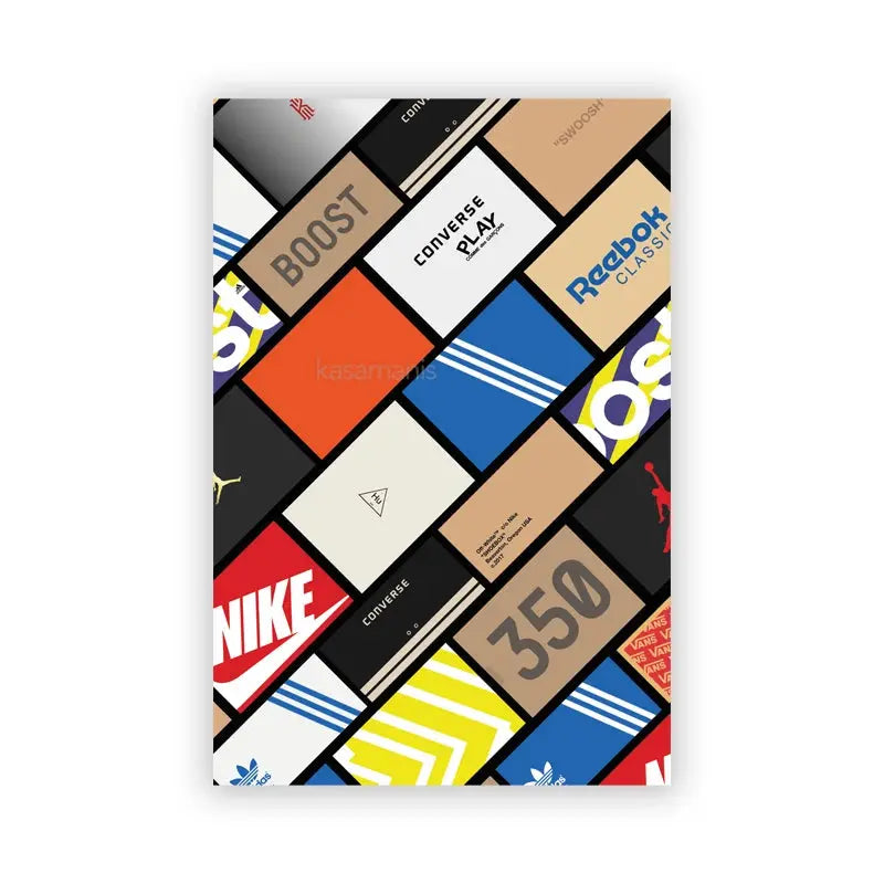 Fashion Sneaker Box Wall Posters Art Prints Modern Sneakerhead Quote Canvas Painting Wall Pictures Teenager Boys Room Decor June Wall Art