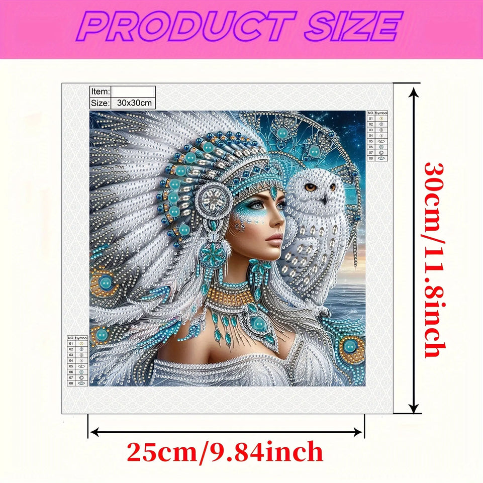 5D Diamond Painting Kit - Frameless Mosaic Art with Special Shaped Crystals for Home Wall Decor, DIY Creative Handcraft Set June Wall Art